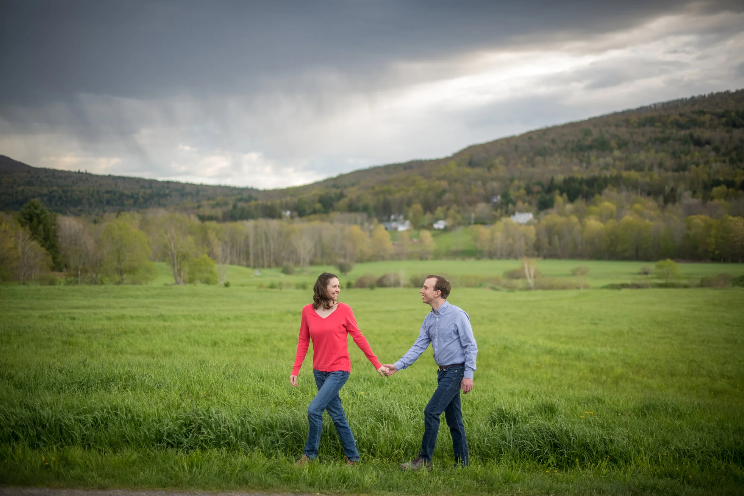  Engagement photos shot at The Windham Path in Upstate New York. (photo by Craig Warga Weddings) 