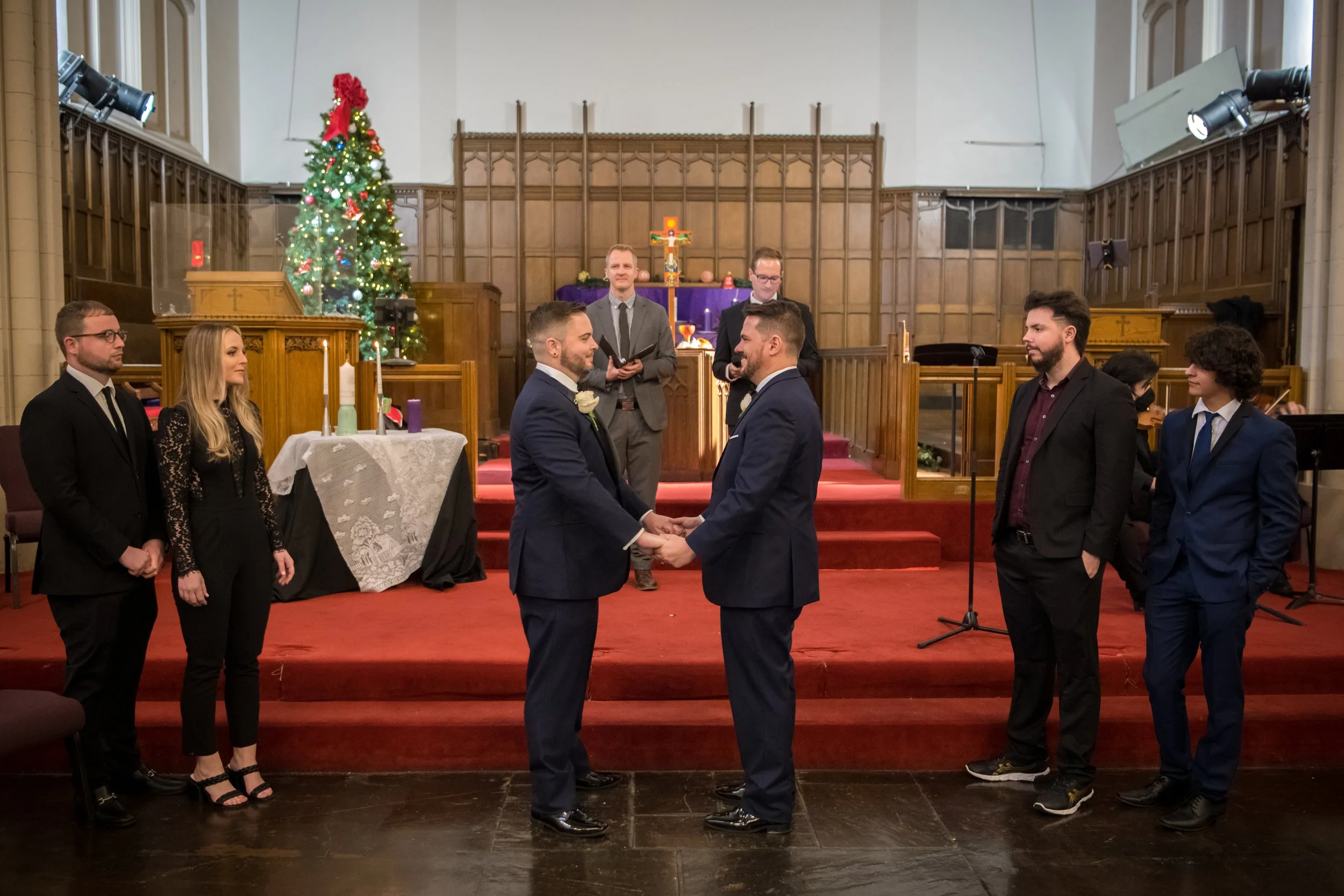  The Wedding of Dan and Harold at the Church of the Village in Manhattan, New York. (Photo by Craig Warga) 