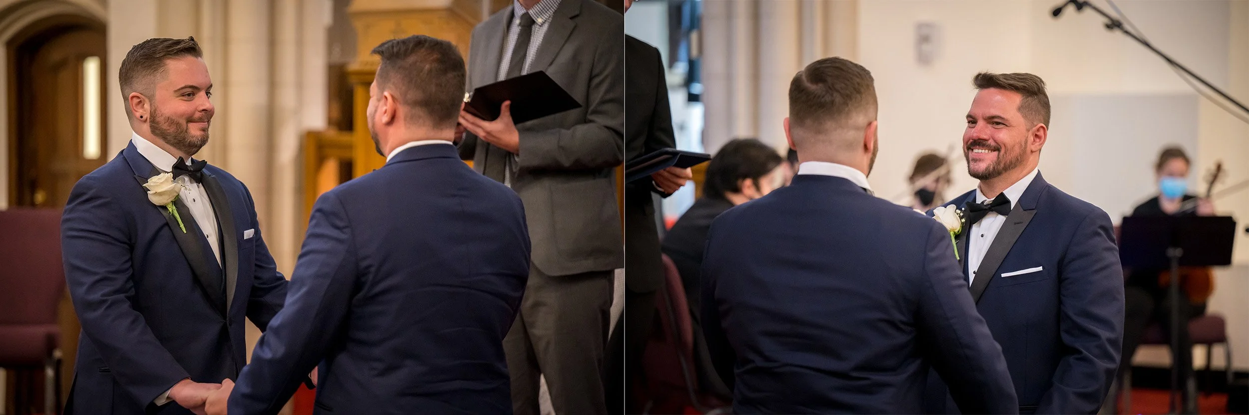  The Wedding of Dan and Harold at the Church of the Village in Manhattan, New York. (Photo by Craig Warga) 