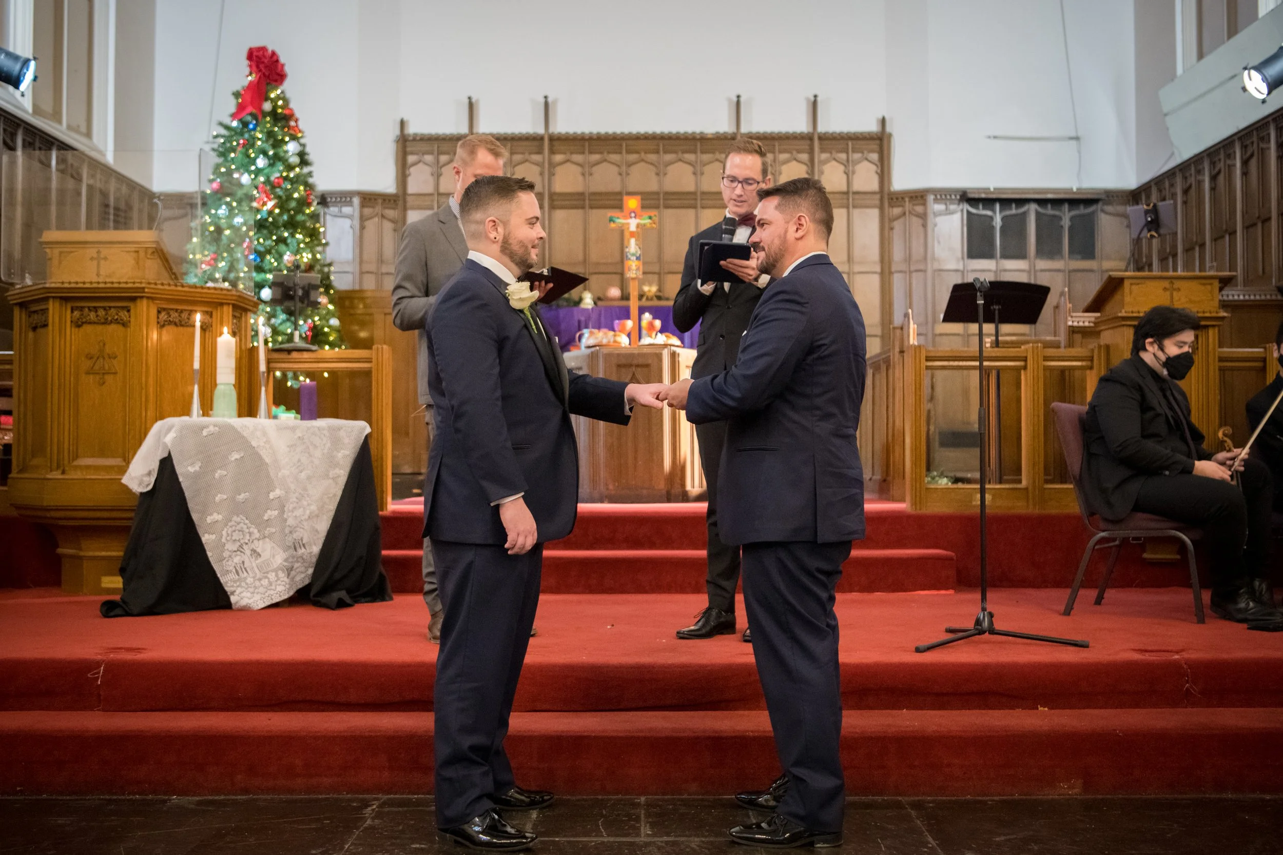  The Wedding of Dan and Harold at the Church of the Village in Manhattan, New York. (Photo by Craig Warga) 