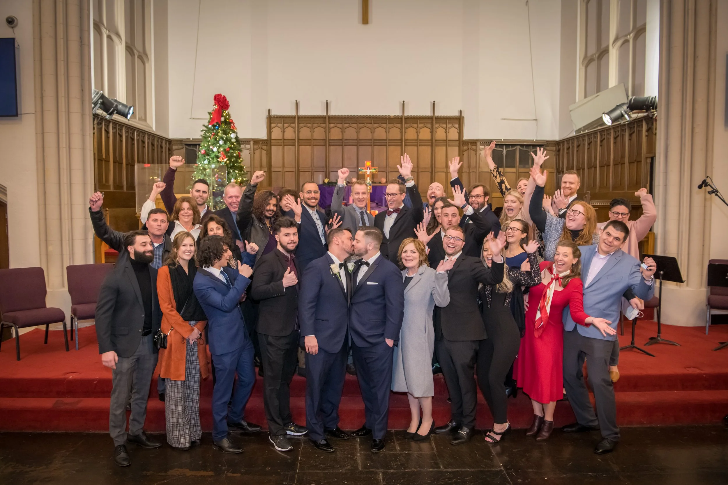 The Wedding of Dan and Harold at the Church of the Village in Manhattan, New York. (Photo by Craig Warga) 