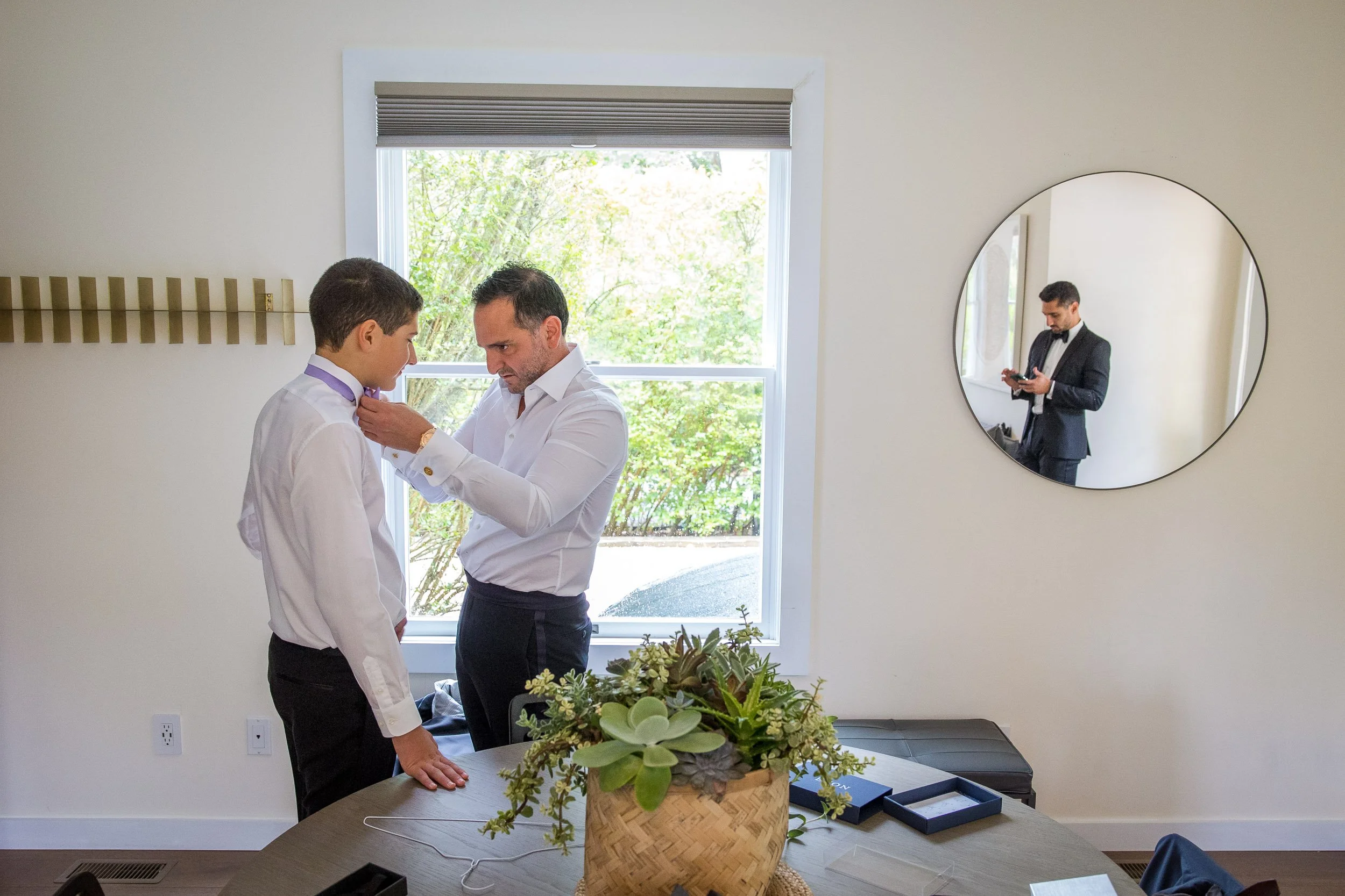  The Wedding of Emily and Serge at the Roundtree in Amagansett, NY. (Photo by Craig Warga) 