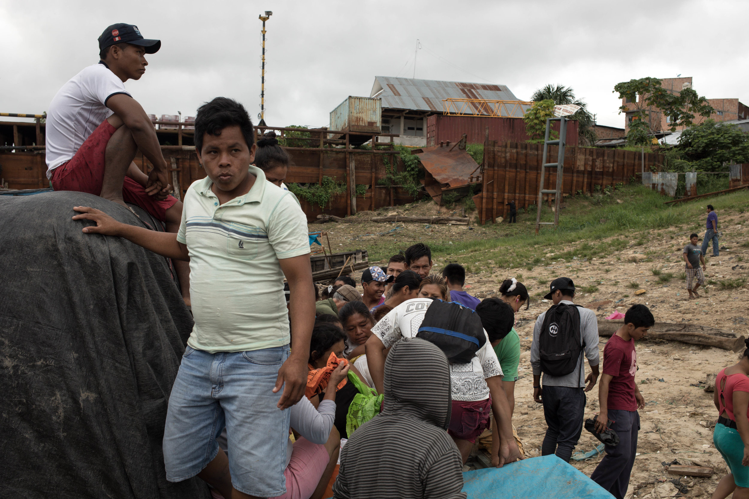 The fish arrives in a port in Iquitos, Peru