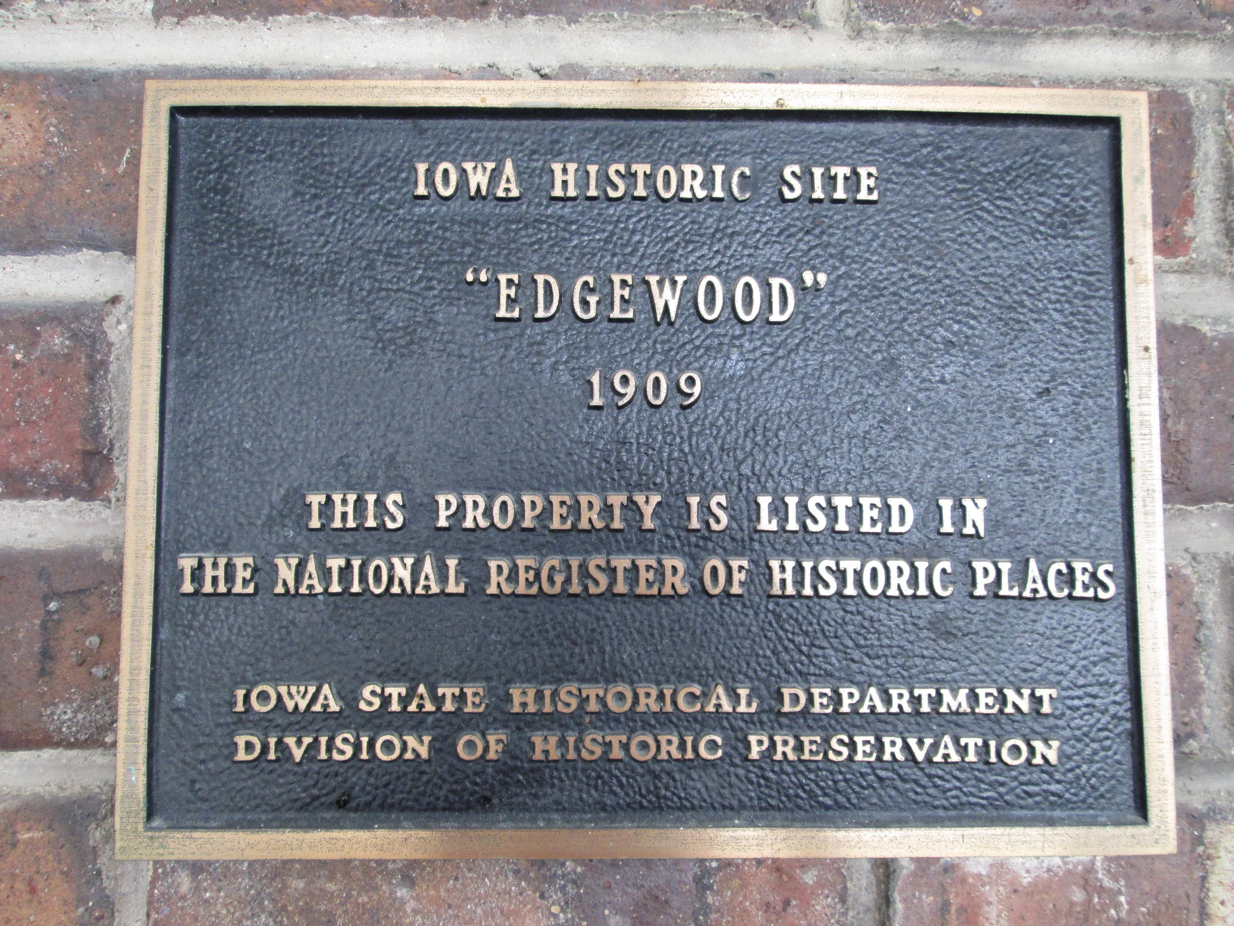 National Register of Historic Places plaque