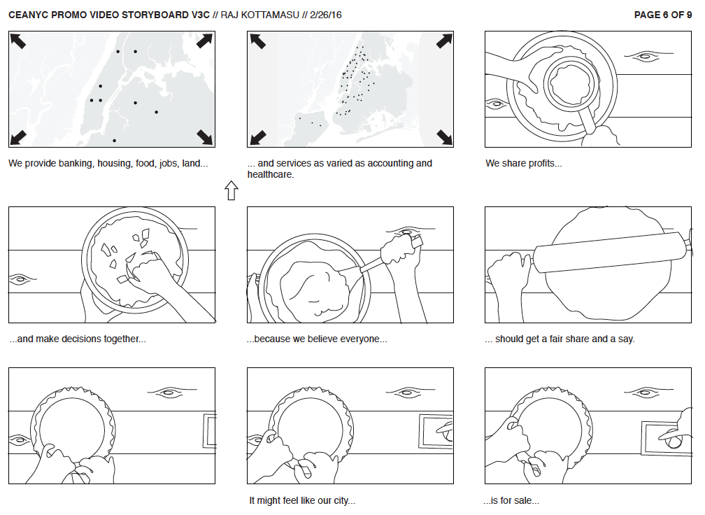 A page from the storyboard.