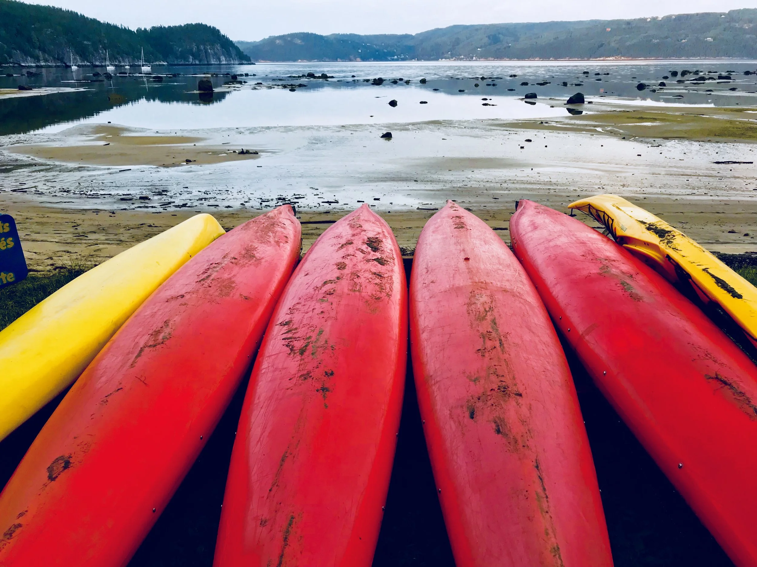 Canoes In Saguenay, Saguenay River, August 2017