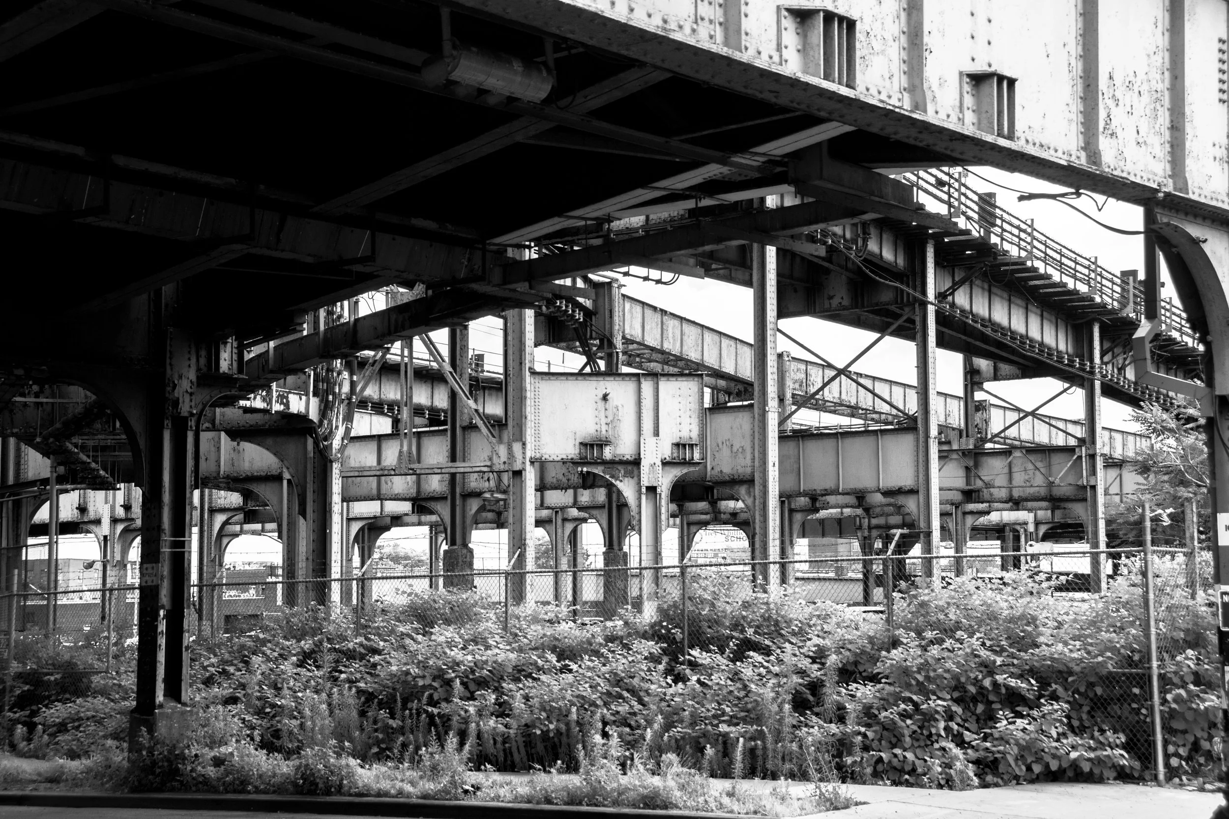 Broadway Junction Station Overhead Subway Tracks