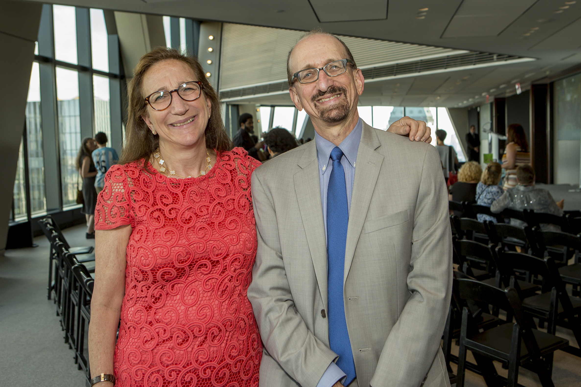 Julie Sandorf, President of the Charles H. Revson Foundation and Brian Lehrer, host of WNYC's The Brian Lehrer Show