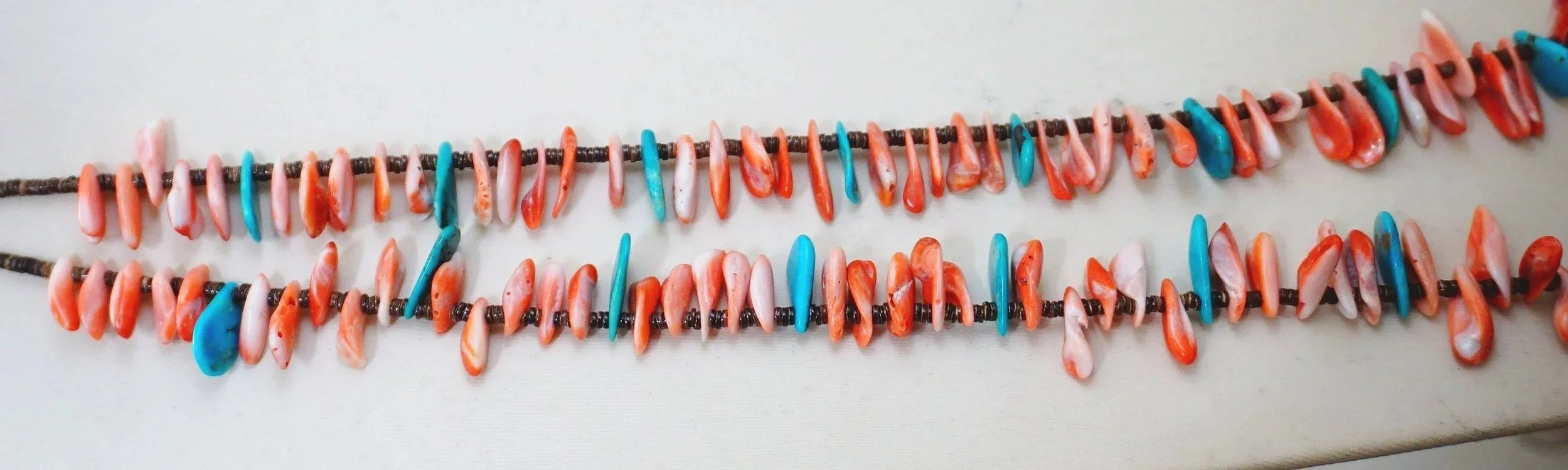 navajo-double-strand-pink-coral-shell-turquoise-heishi-beaded-necklace-teller-1034E-6.jpg