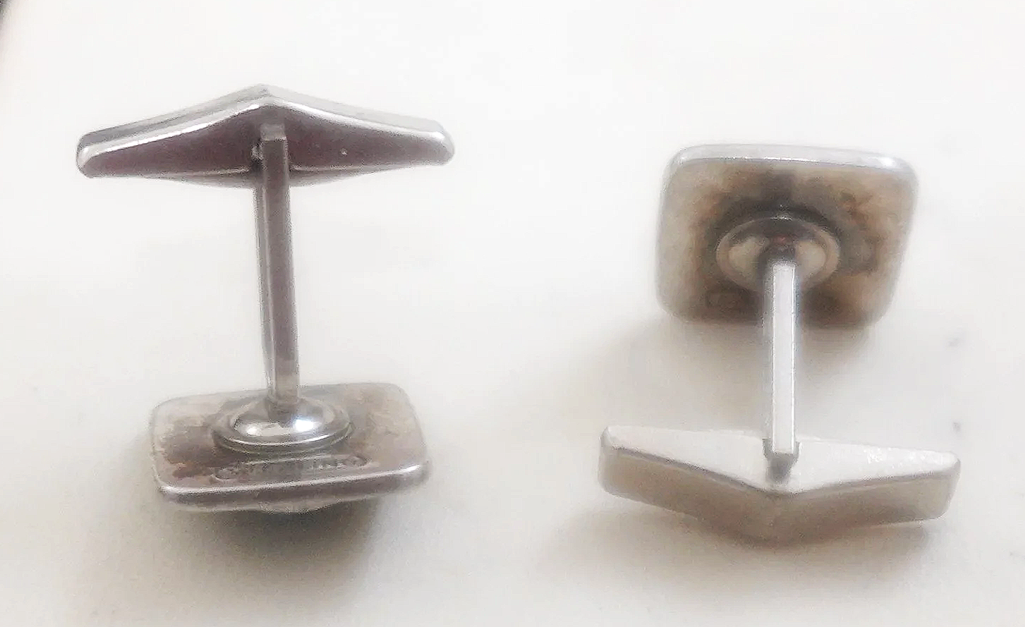 Vintage Navajo Turquoise Sterling Silver Cufflinks —Cufflinks