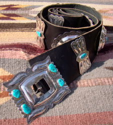 Native American Turquoise & Silver Concho Belts