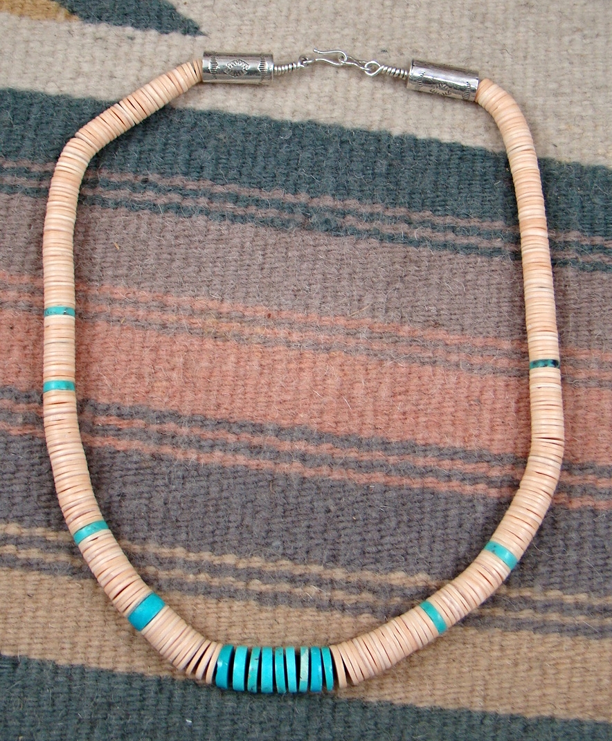 Zuni Turquoise Nugget Melon Shell Bear Earrings Native American 