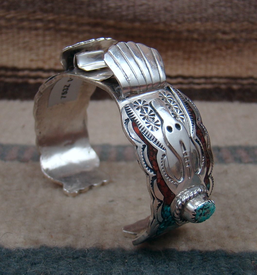 vint-navajo-turquoise-coral-inlay-waterbird-with-turq-nuggets-watchcuff-753Z-2.JPG