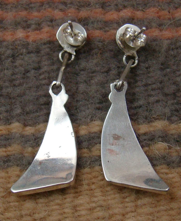 Item # 598H-Zuni 5 Section Multi Stone Inlay Necklace & Earrings