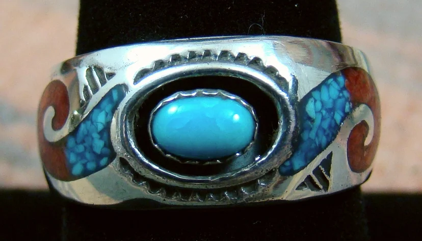 navajo-turquoise-coral-chip-inlay-shadowbox-ring-band-767R-11.JPG