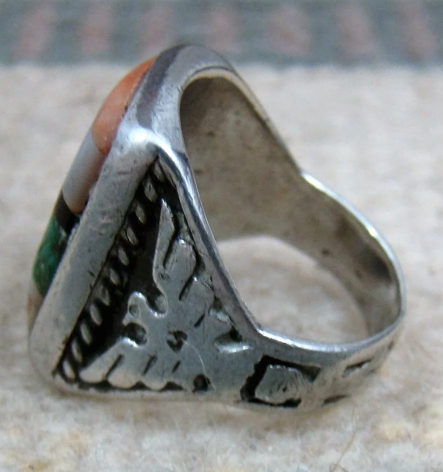 811W-vint-navajo-multi-stone-inlay-thunderbird-yei-cast-ring-sz-8.25-3.JPG