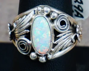 NVAJO ナバホ族　silver925×opal×coral リング NVAJO ナバホ族 silver925×opal×coral リング 楽天市場