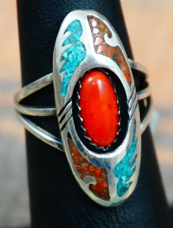 navajo-turquoise-coral-chip-inlay-ring.JPG