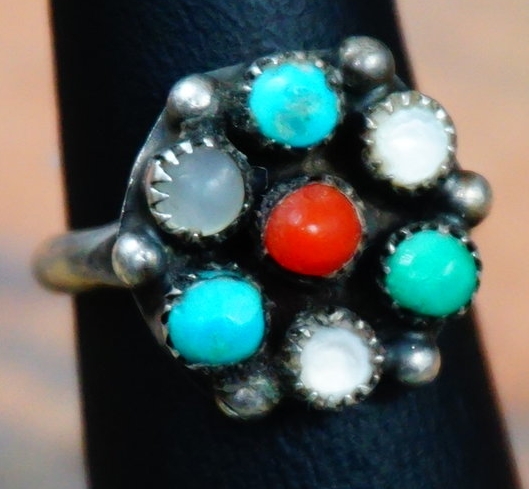 vintage-zuni-turquoise-coral-pearl-cluster-ring.JPG