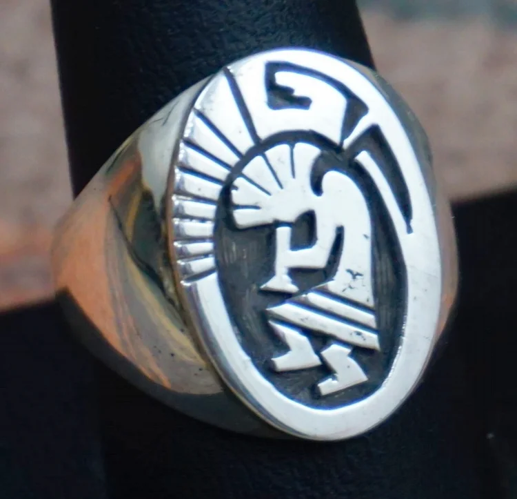 Kokopelli Native American Indian Ring