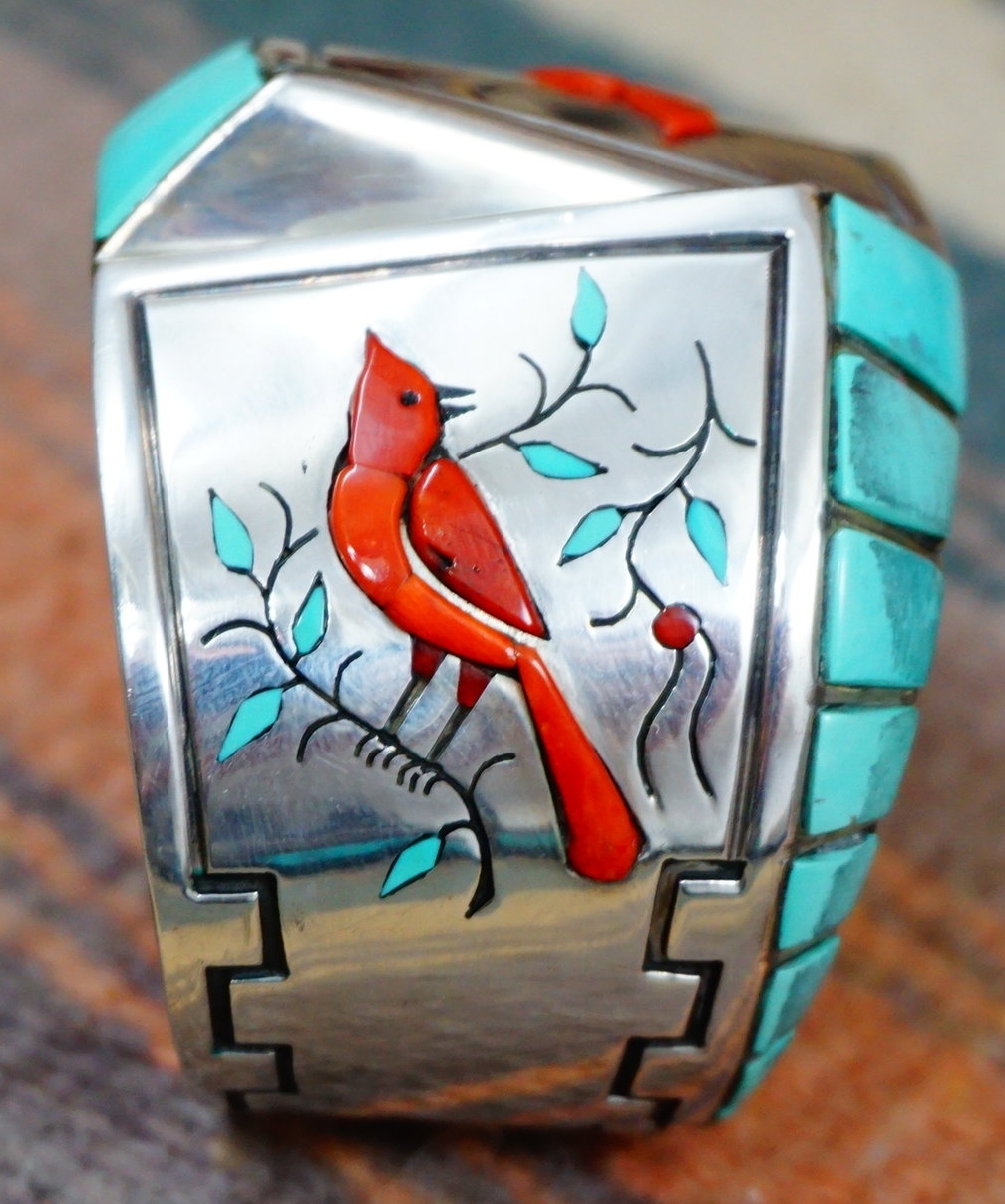 Native American Navajo Women's Bracelet Phoenix Cardinals Cuff # 3 Stunning!! 