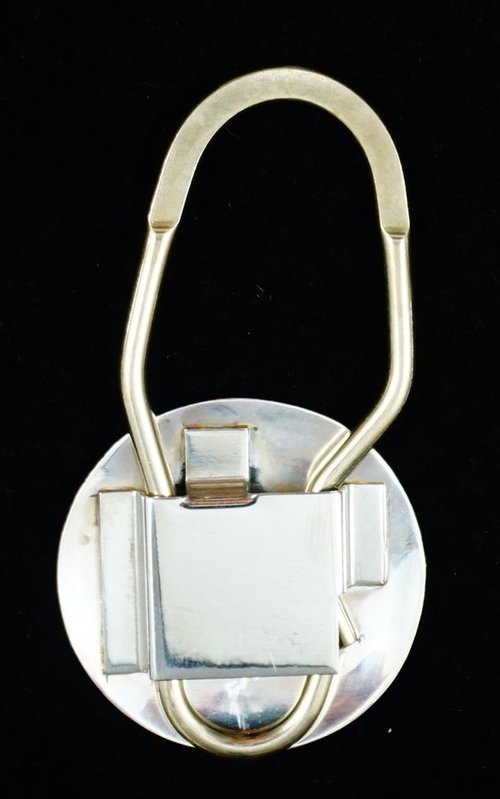 Item #835M- Navajo Man in the Maze Silver Overlay Key Rings Item #835M- Navajo Man in the Maze Silver Overlay Key Rings