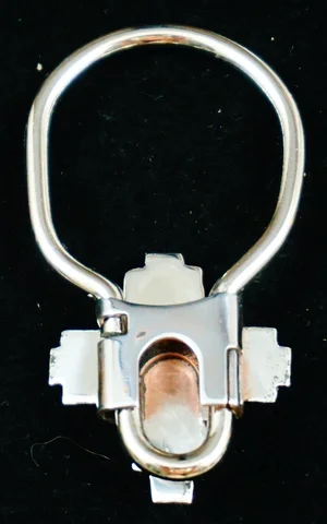 Item #835K- Zuni Multistone Inlay Zia Sunface Silver Key Rings by