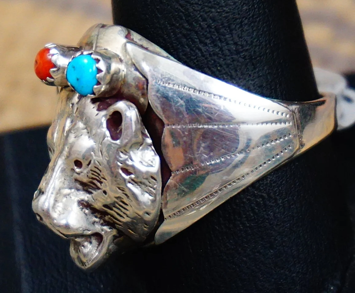navajo-turquoise-coral-bear-cast-ring-2.JPG