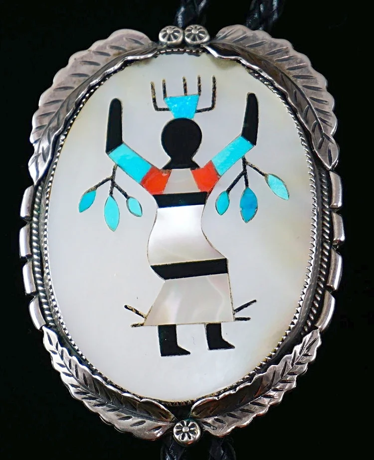 Item #833P- XLG Vintage 60's-70's Zuni Multi Stone Inlay