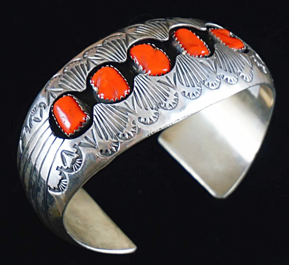 アクセサリー Vintage Navajo Bracelet Vintage Navajo Turquoise & Sterling Silver Cuff Bracelet Signed