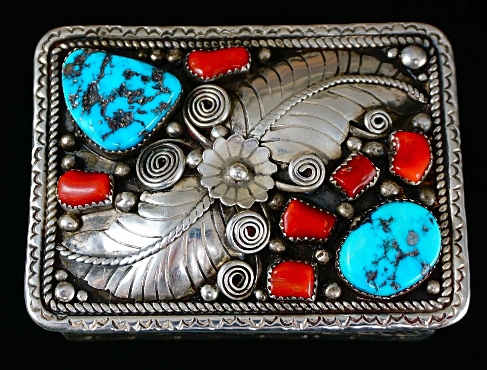 vintage-navajo-turquoise-nuggets-coral-leaves-sterling-silver-jewelry-trinket-box-1.JPG