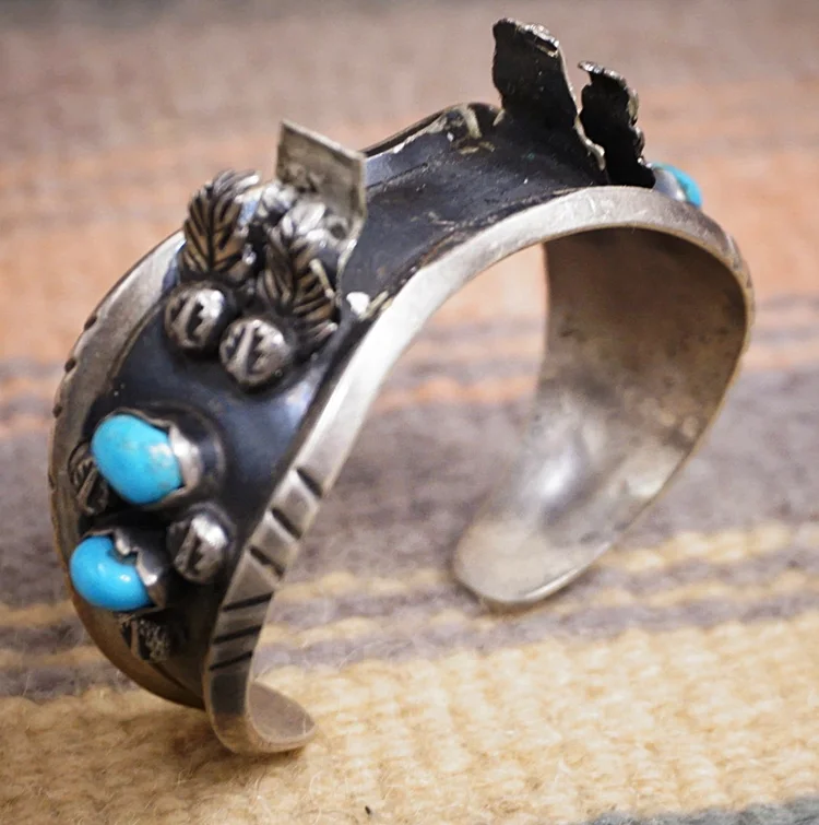 Vintage Sterling silver turquoise watch Vintage Turquoise Sterling Silver Watch Band - Etsy main image 4