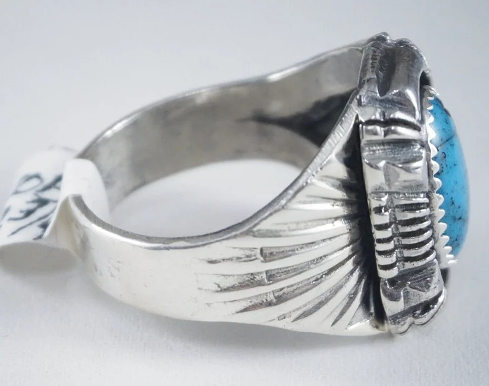 navajo-turquoise-shadowbox-shields-cast-silver-ring-circle-jw-7.JPG