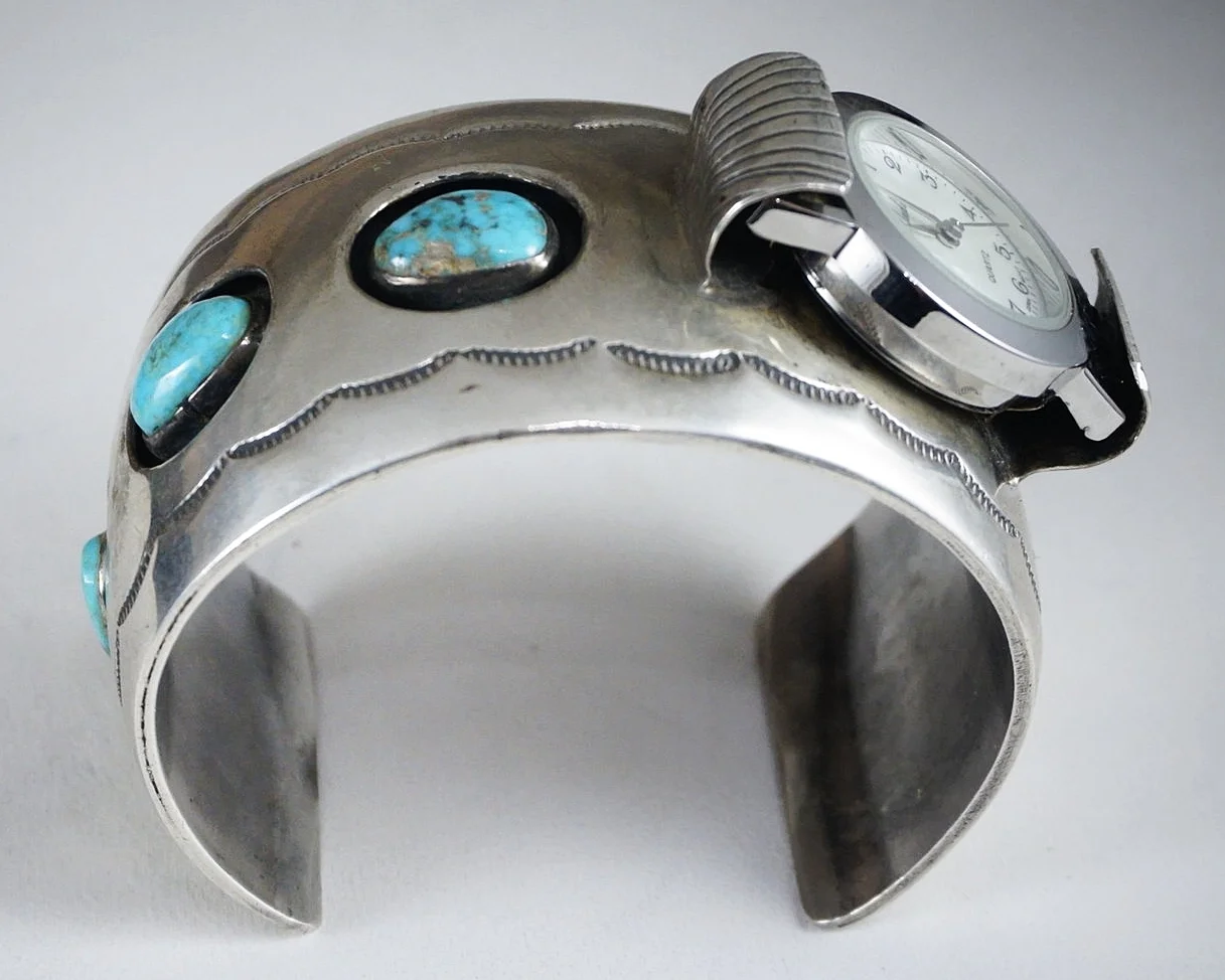 womens-vintage-navajo-turquoise-nugget-silver-shadowbox-watch-cuff.JPG