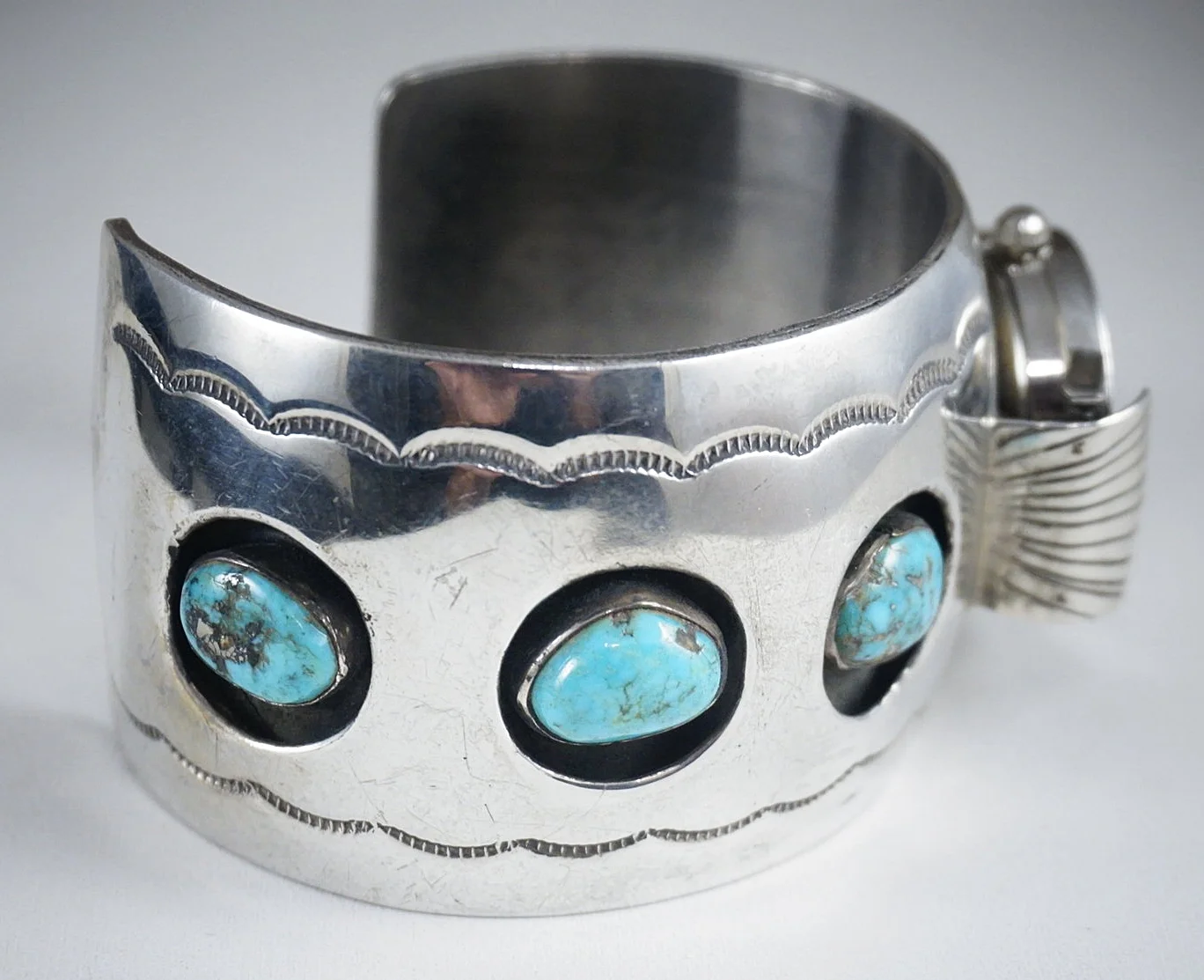 womens-vintage-navajo-turquoise-nugget-silver-shadowbox-watch-cuff-1.JPG