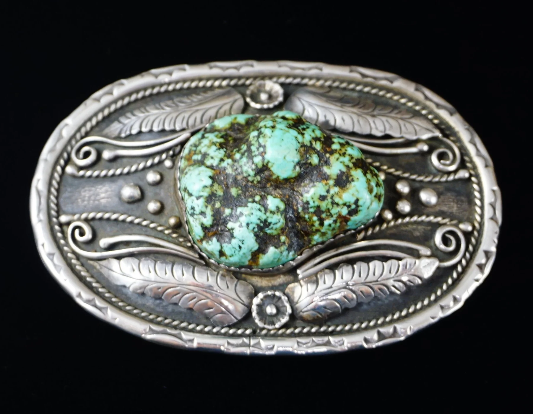 mens turquoise belt buckle