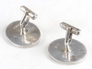 15mm x 15mm Solid 925 Sterling Silver with Gold-Toned Bowling Green State University Crest Cuff Link 