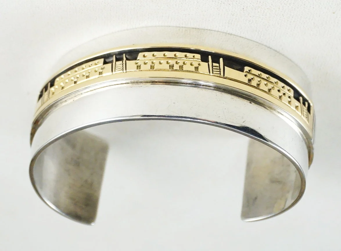 navajo-14k-gold-sterling-silver-pueblo-village-overlay-cuff-bracelet-nez-897A-1.jpg