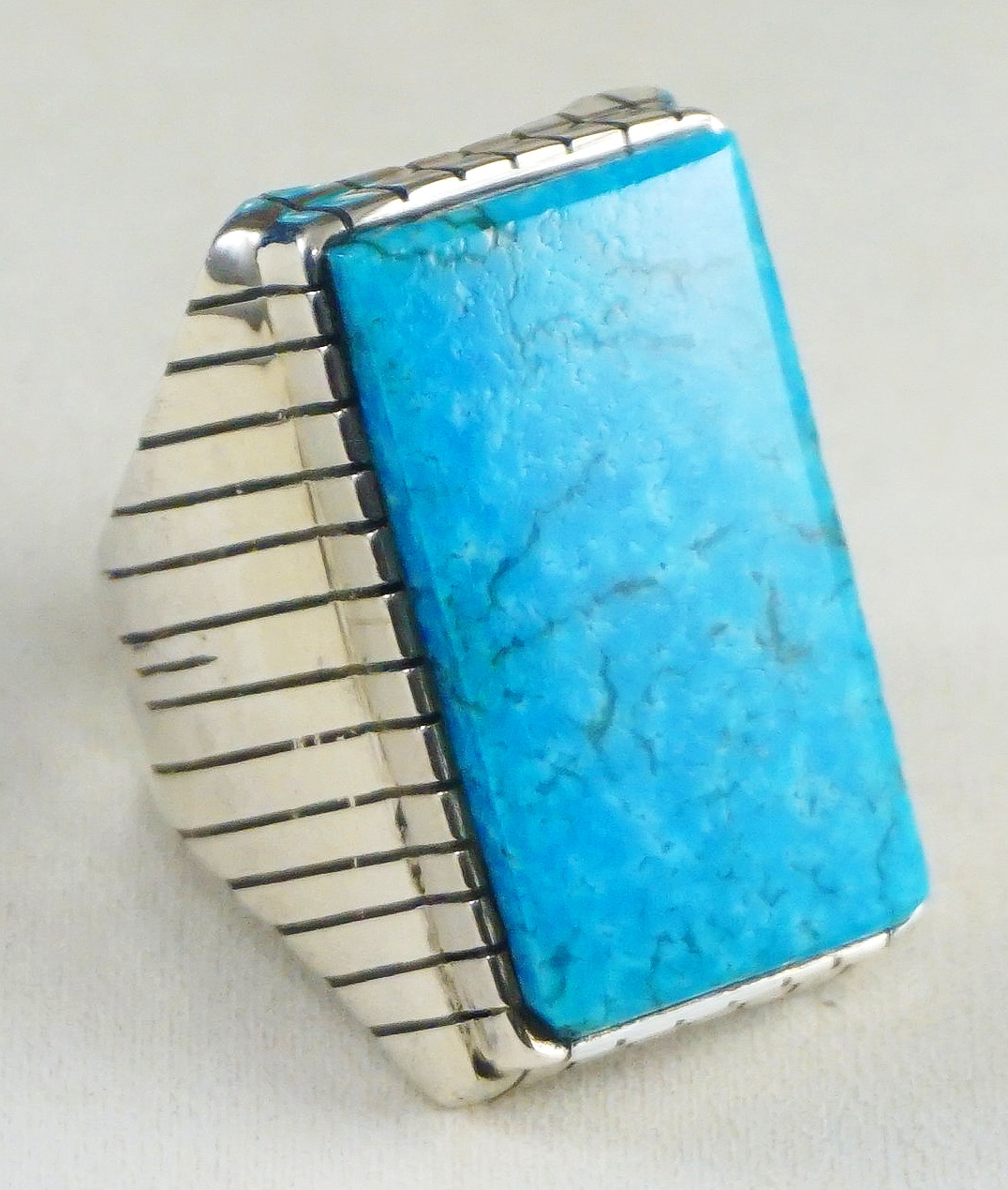 Mens Turquoise Ring Turquoise Ring Royston Turquoise Ring Womens Turquoise Ring Mens Square Ring Square Turquoise Ring, Size 7