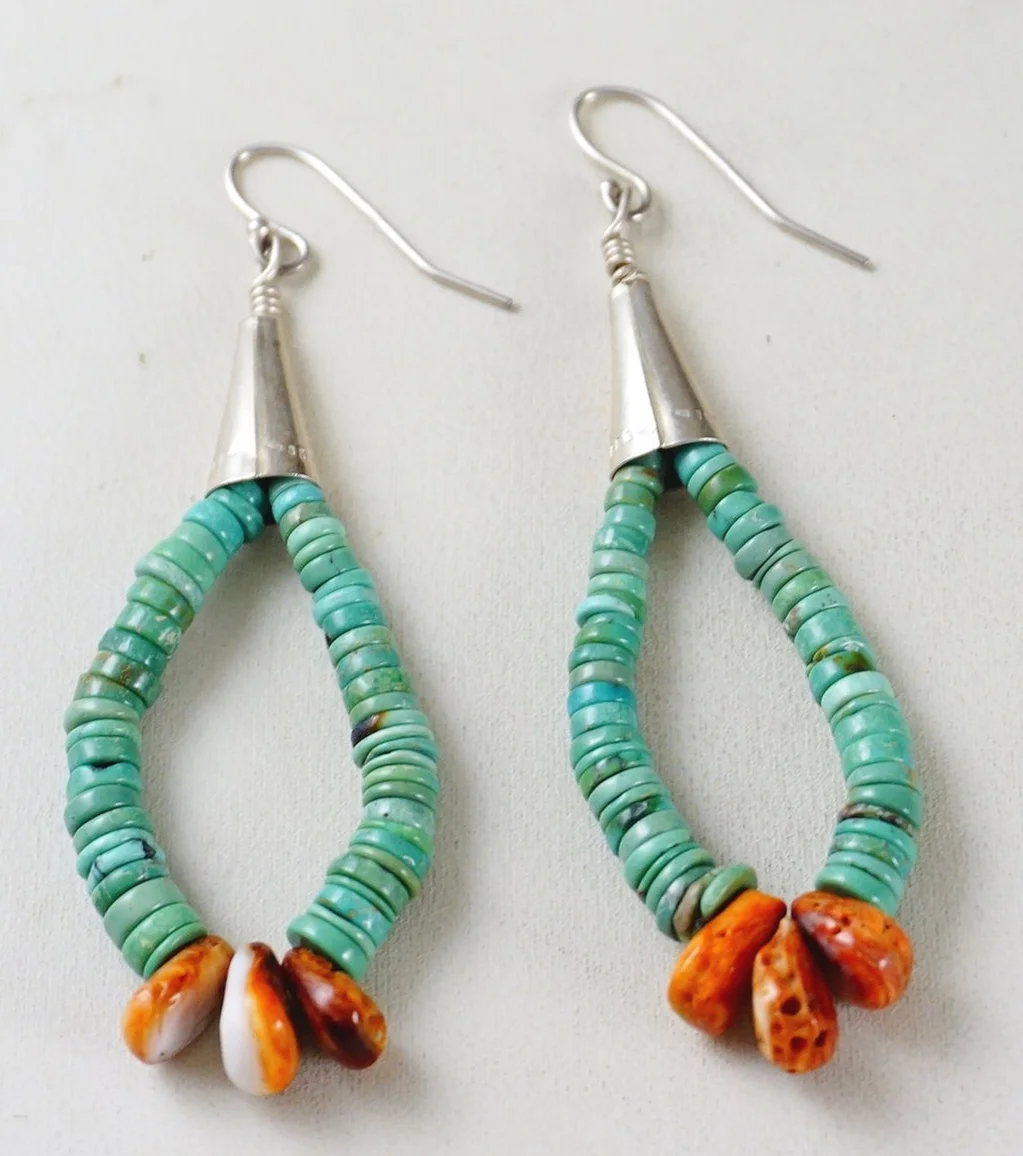 Native American Heishi and Shell Earrings- EAGLE ROCK TRADING POST ...