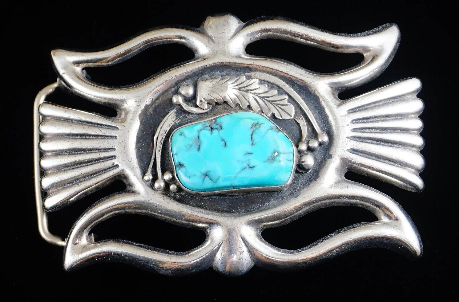 mens turquoise belt buckle