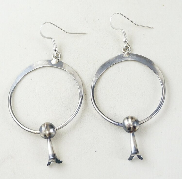 1 1/2 Diameter Sterling Silver Twisted Hoop Earrings 