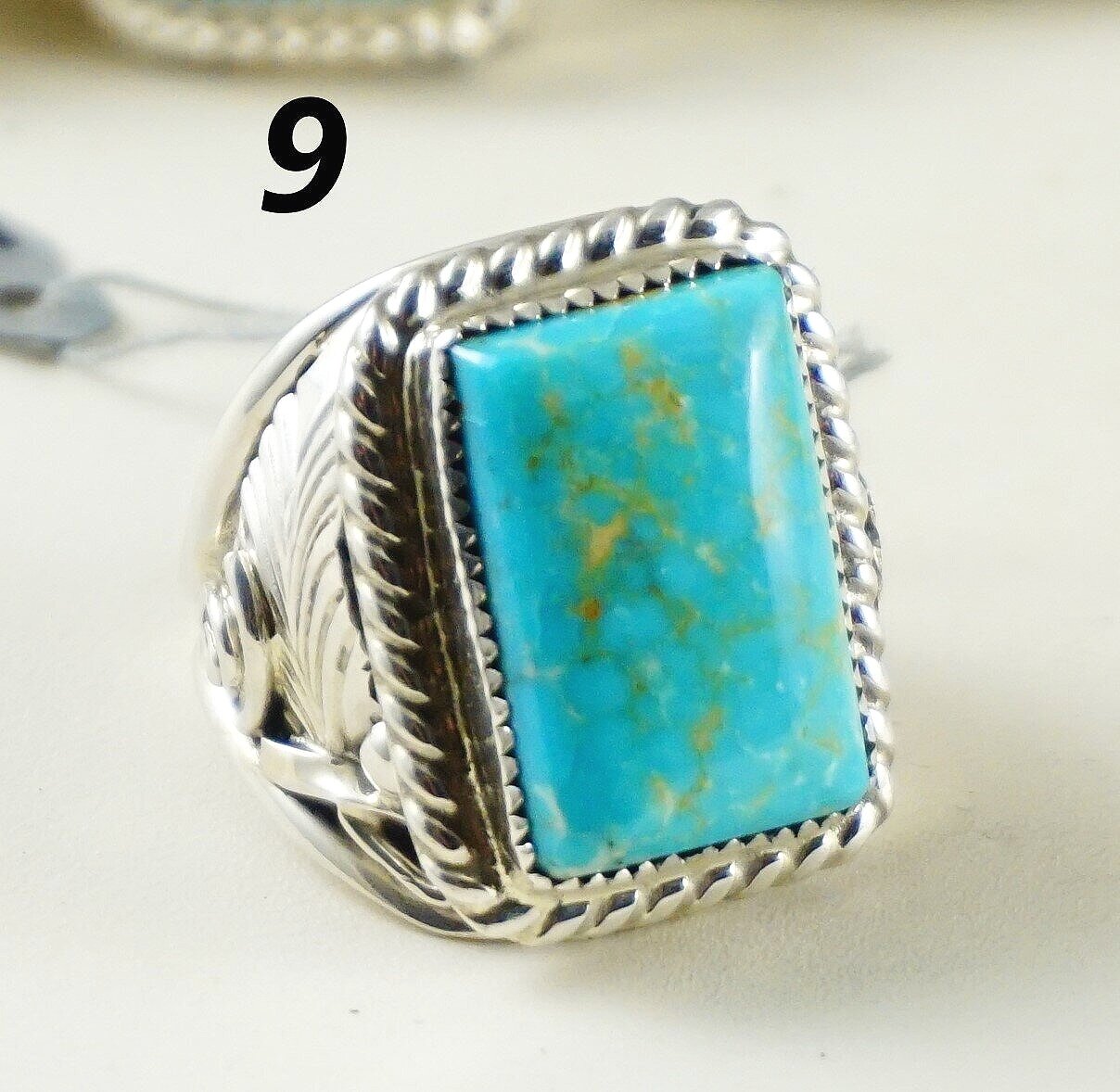 Mens Turquoise Ring Turquoise Ring Royston Turquoise Ring Womens Turquoise Ring Mens Square Ring Square Turquoise Ring, Size 7