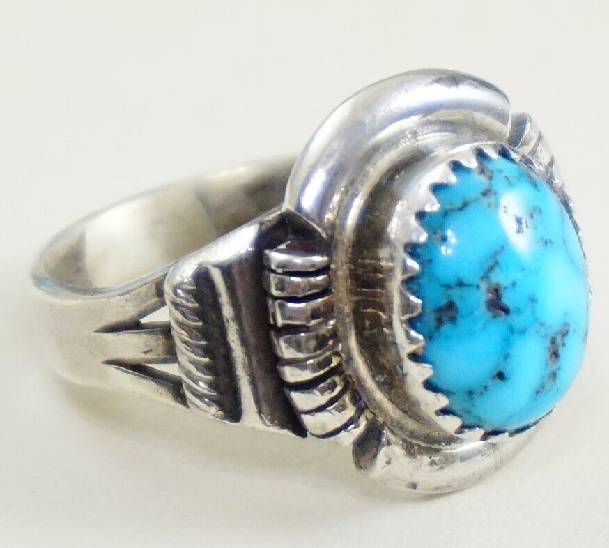 Navajo Sterling Designs  All are Sterling Silver Various Sizes Stone Rings 