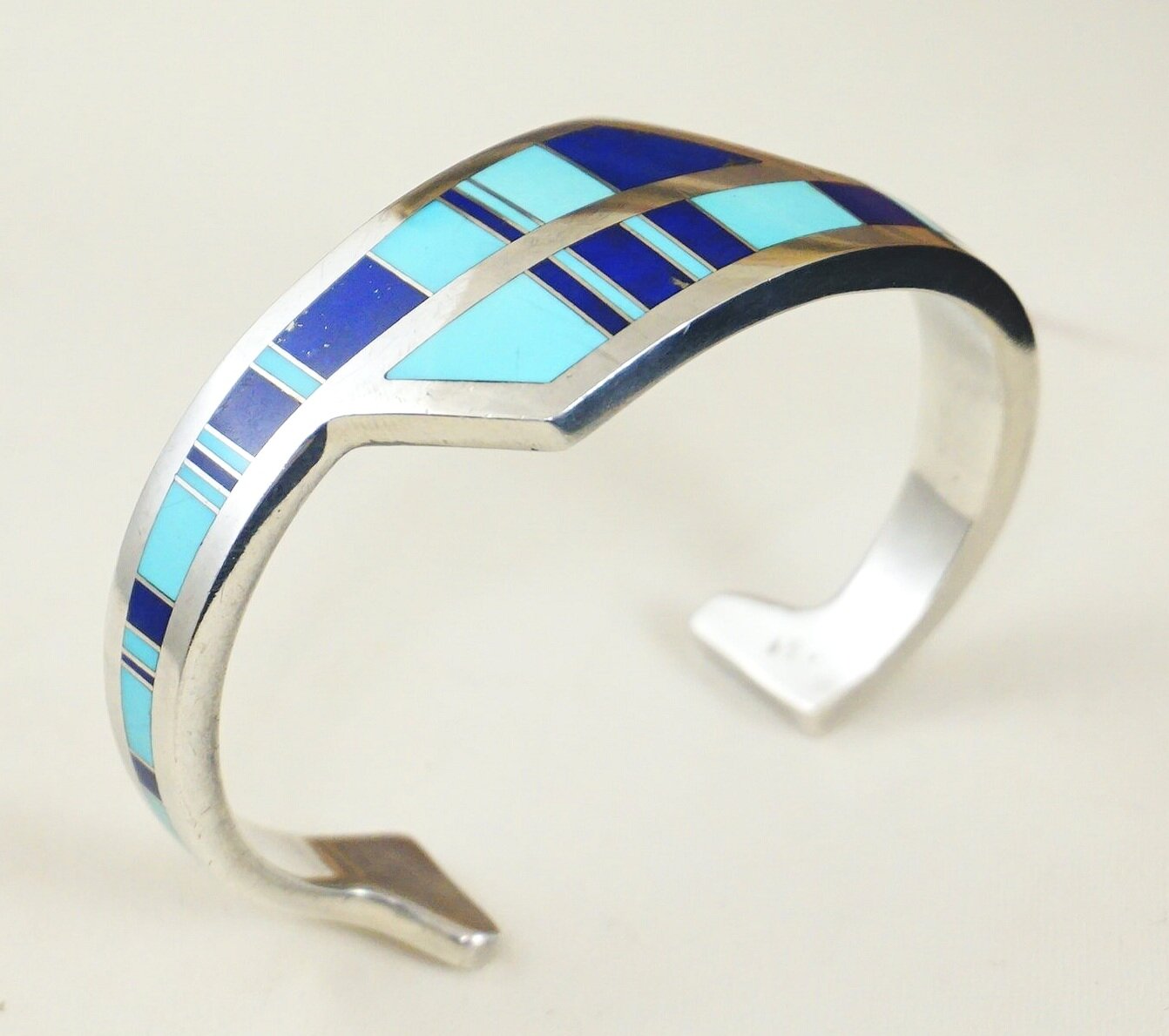 Turquoise Inlay Sterling Cuff