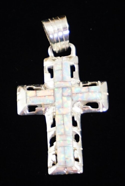 Navajo Indian Jewelry Native American Sterling Silver Cross Post Earrings