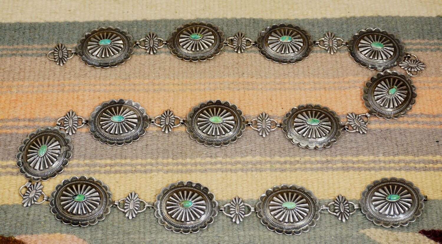Vintage Navajo Stamped Brass Band Ring Size 13 Tahe