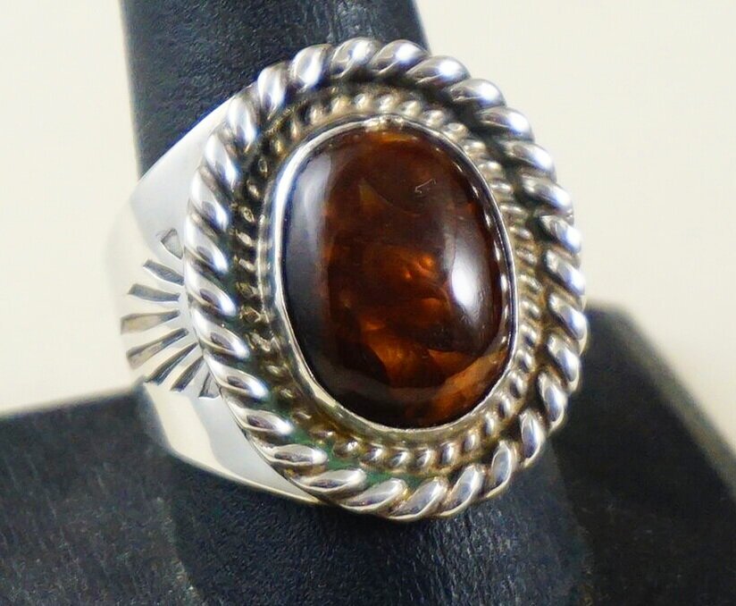 American West Sterling Silver Oval Gemstone Ring - QVC.com