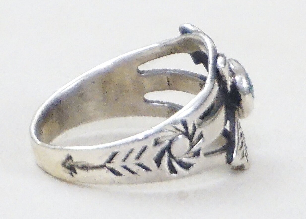 Native American Size 4.5 Details about   Navajo Sterling Silver Arrow Ring 