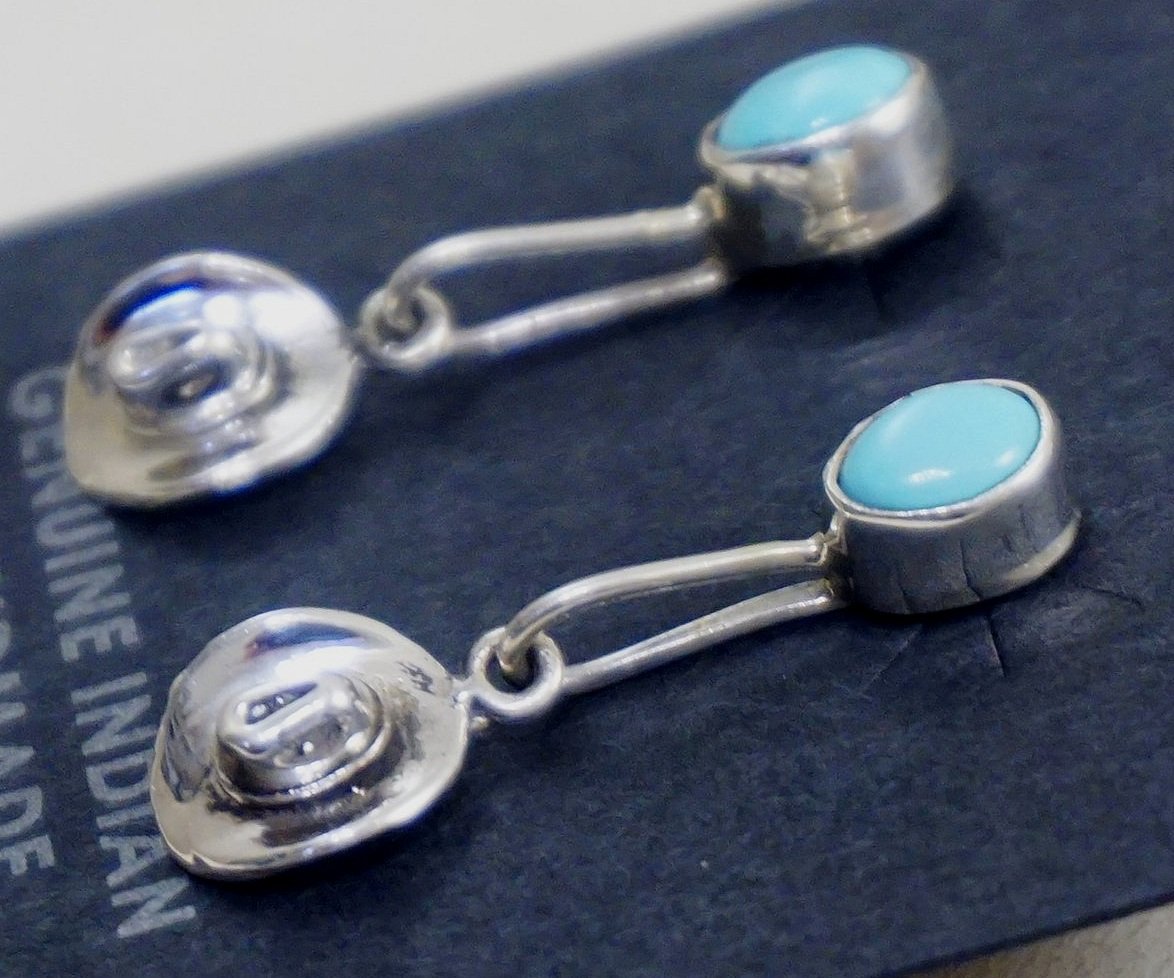 Turquoise & Sterling Silver Earrings Sharon McCarthy